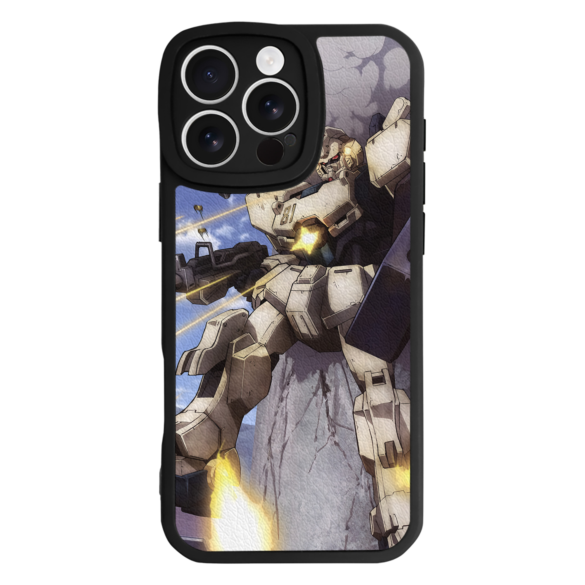 （画像用） 機動戦士ガンダム Mobile Suit Gundam 【iPhone 16シリーズ対応】シリコンスマホケース（レザー調） 材質：シリコン